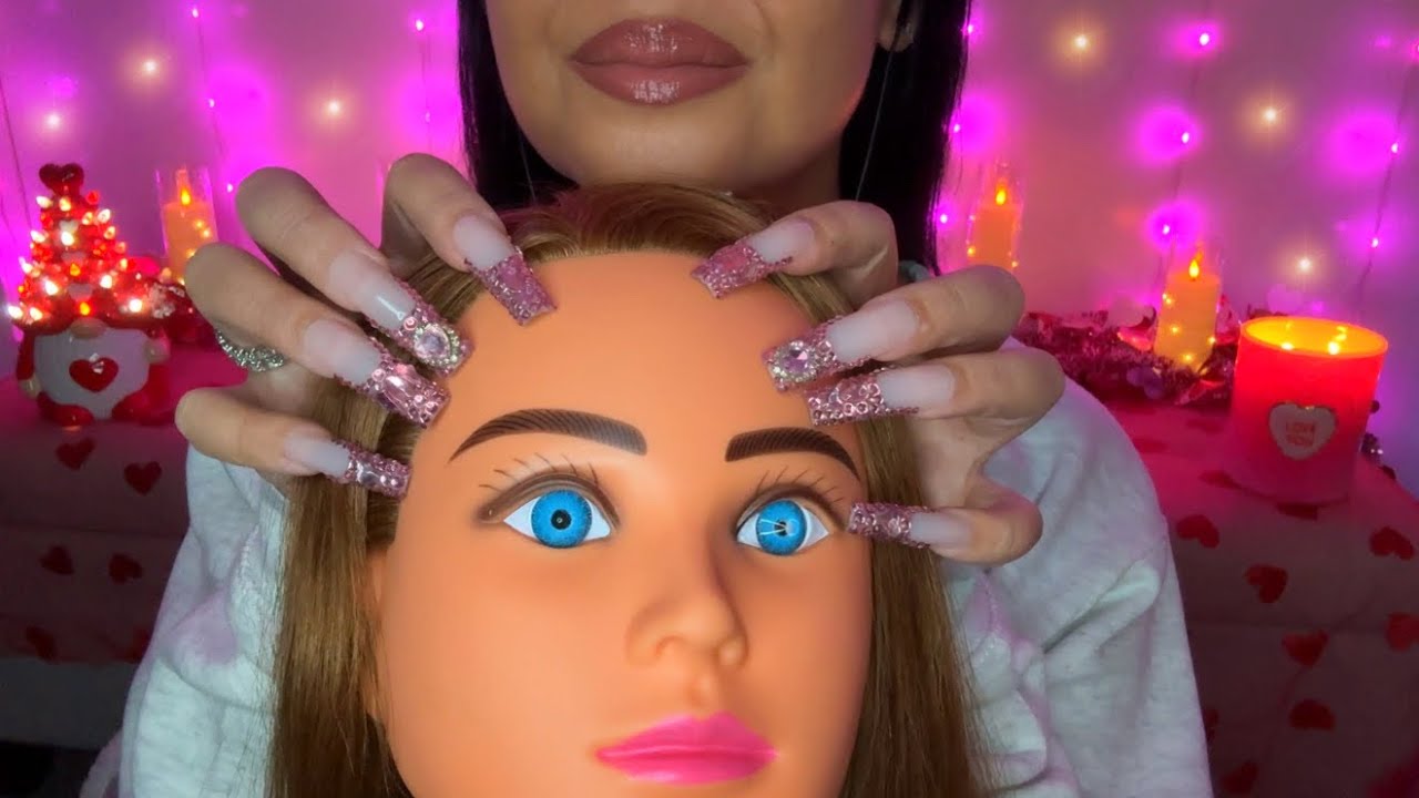 ASMR Hairline Scratching & Brushing Bliss 💆🏻‍♀️ Face Tapping for Deep Tingles 💜