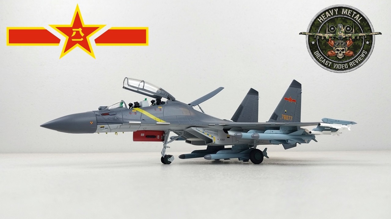 Обзор литой модели истребителя Shenyang J-16 Flanker, ВВС НОАК, Китай, Panzerkampf в масштабе 1:72.
