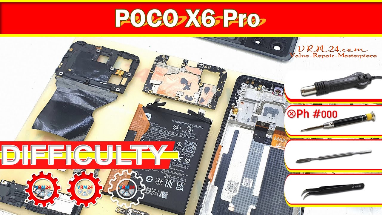 Xiaomi Poco X6 Pro 5G 2311DRK48G Teardown Take apart in Detail