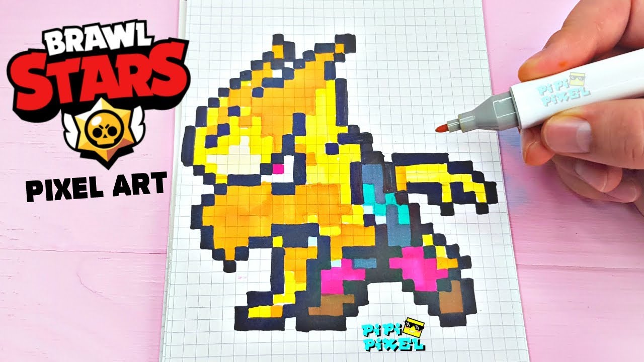ВОРОН-ФЕНИКС из ИГРЫ BRAWL STARS РИСУНКИ ПО КЛЕТОЧКАМ  -PIXEL ART