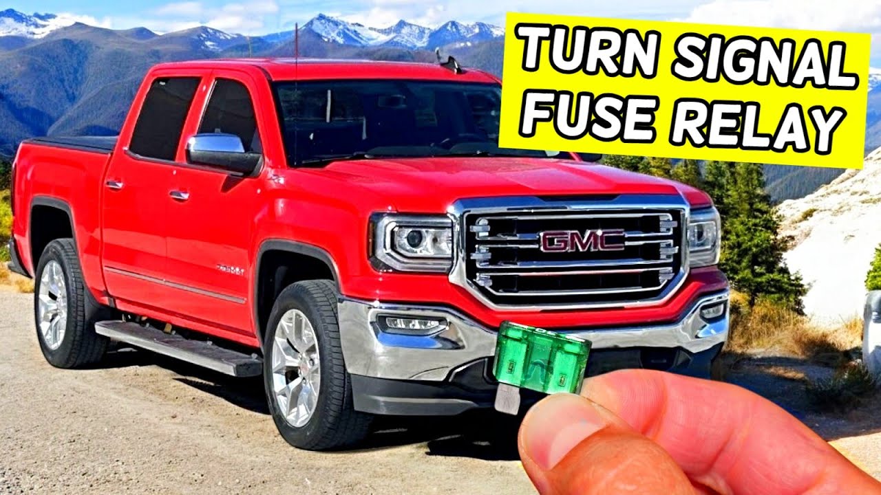 GMC SIERRA TURN SIGNAL FUSE RELAY LOCATION REPLACEMENT 2014 2015 2016 2017 2018 2019