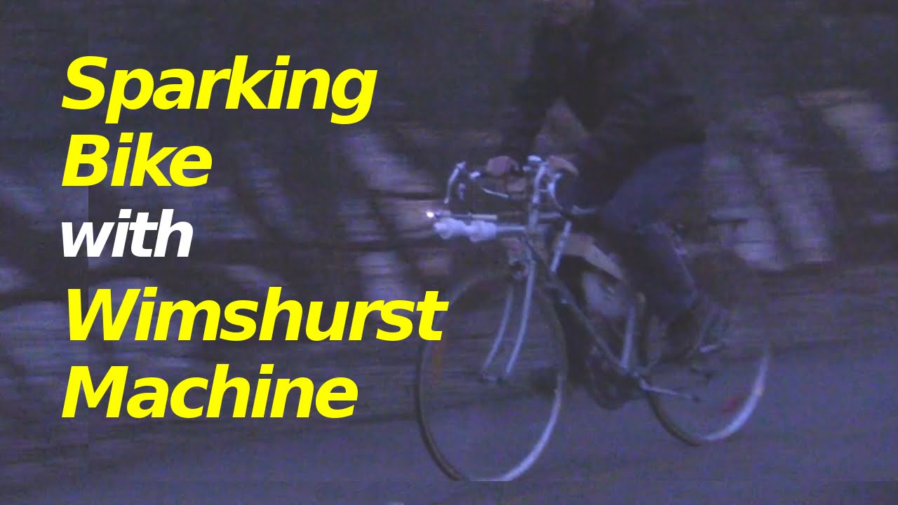 Wimshurst Machine on Sparking Bike