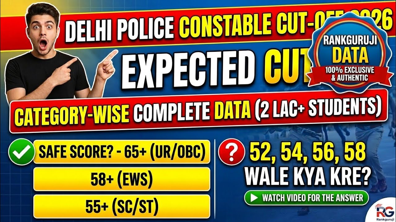 Delhi Police Expected Cut Off 2026 🤯 | Delhi Police Safe Score | Delhi Police category Wise Cut Off 