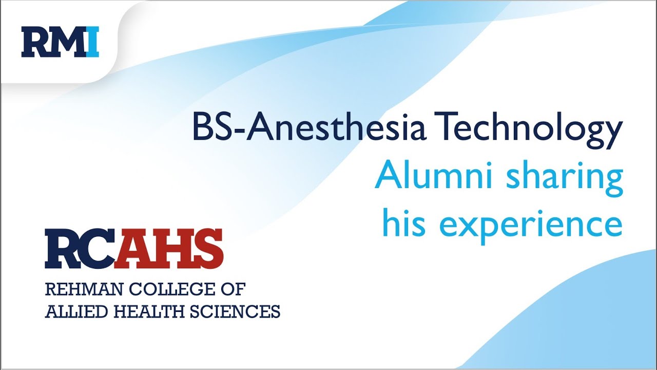 Anesthesia Technology | Alumnus | Muhammad Afaq Ali | Rehman College of Allied Health Sciences