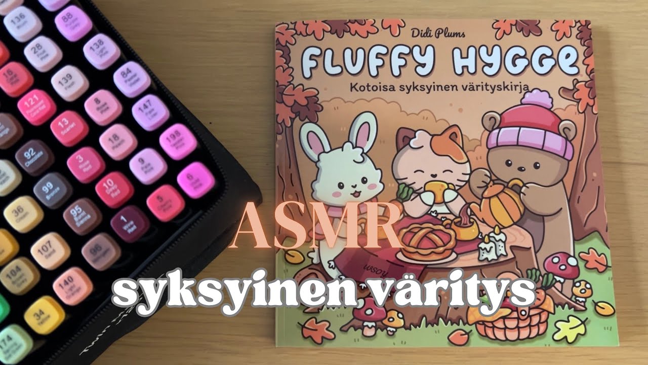 ASMR SUOMI - väritetään syksyistä kuvaa 🍁🍂