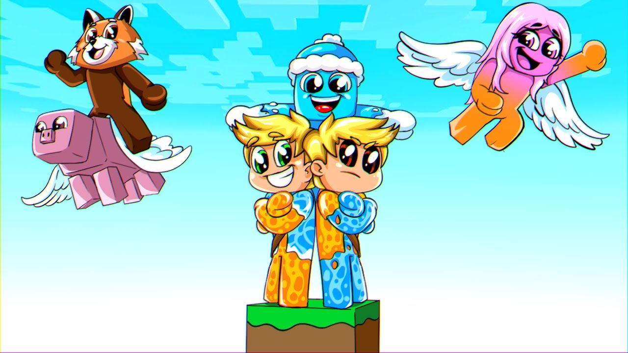 5 AMIGOS EM UM BLOCO NO MINECRAFT