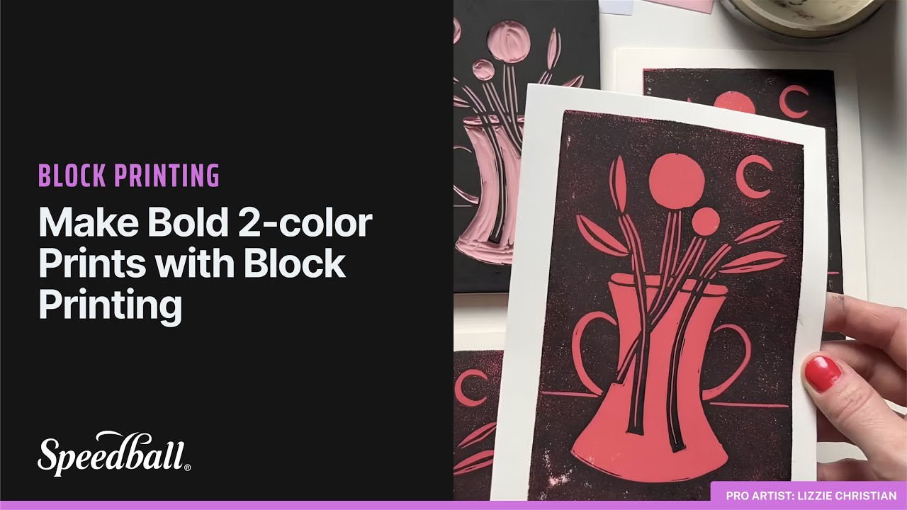 Make Bold 2-color Prints with Block Printing