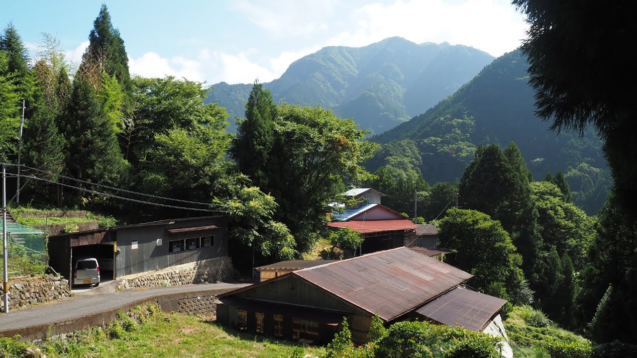 吉野山奥の中奥集落【山間集落の風景・田舎散歩・超限界集落】（奈良県川上村中奥）Kawakami Nara Japan