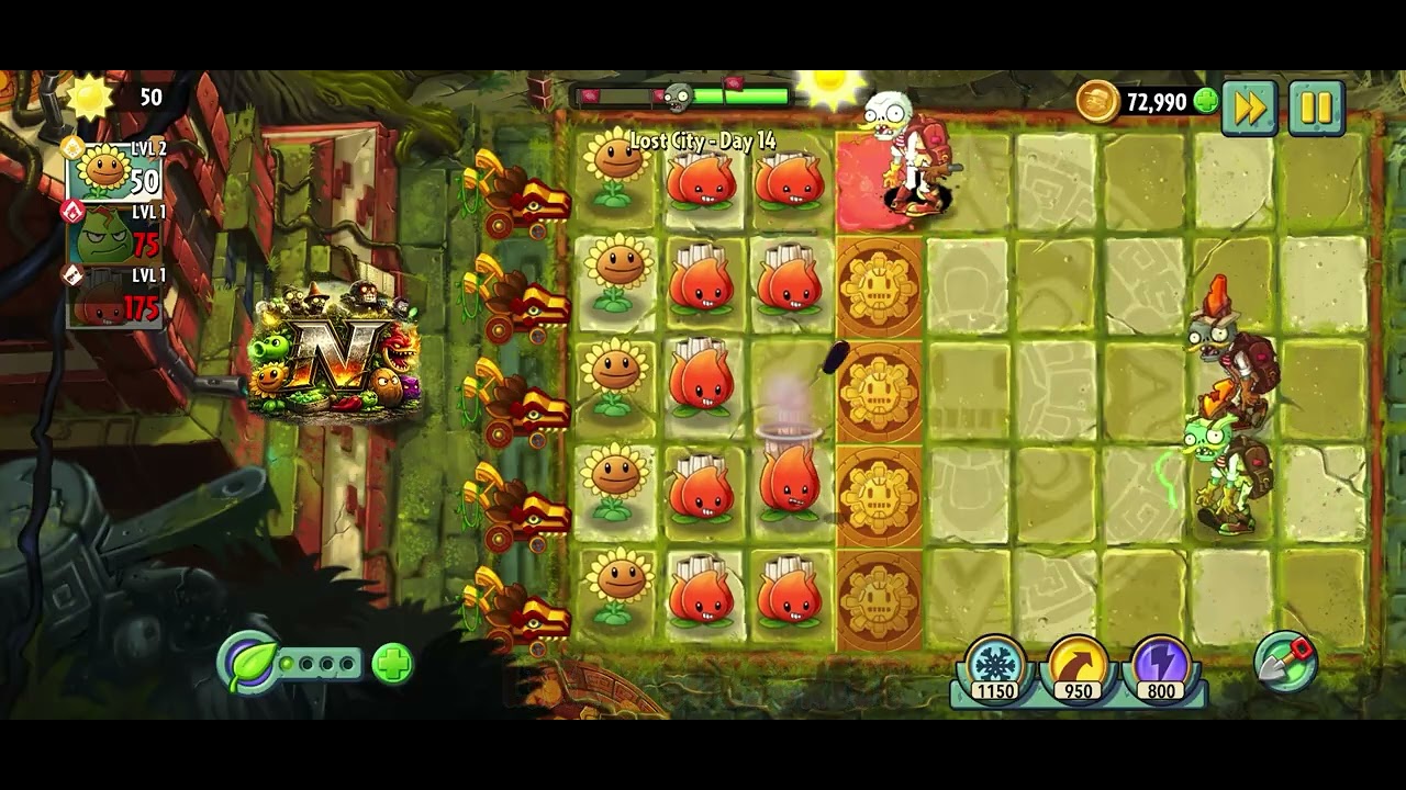 Plants Vs Zombies 2 | Day 14 Lost City | Get back to the vintage memories of Legendary Games
