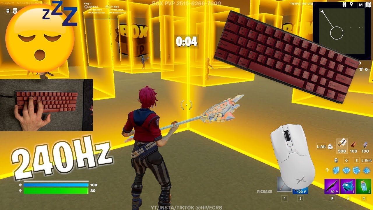 E-Yooso HZ61 ASMR 😴 Box Fight Gameplay 📦 Satisfying Keyboard Fortnite 240 FPS 🏆