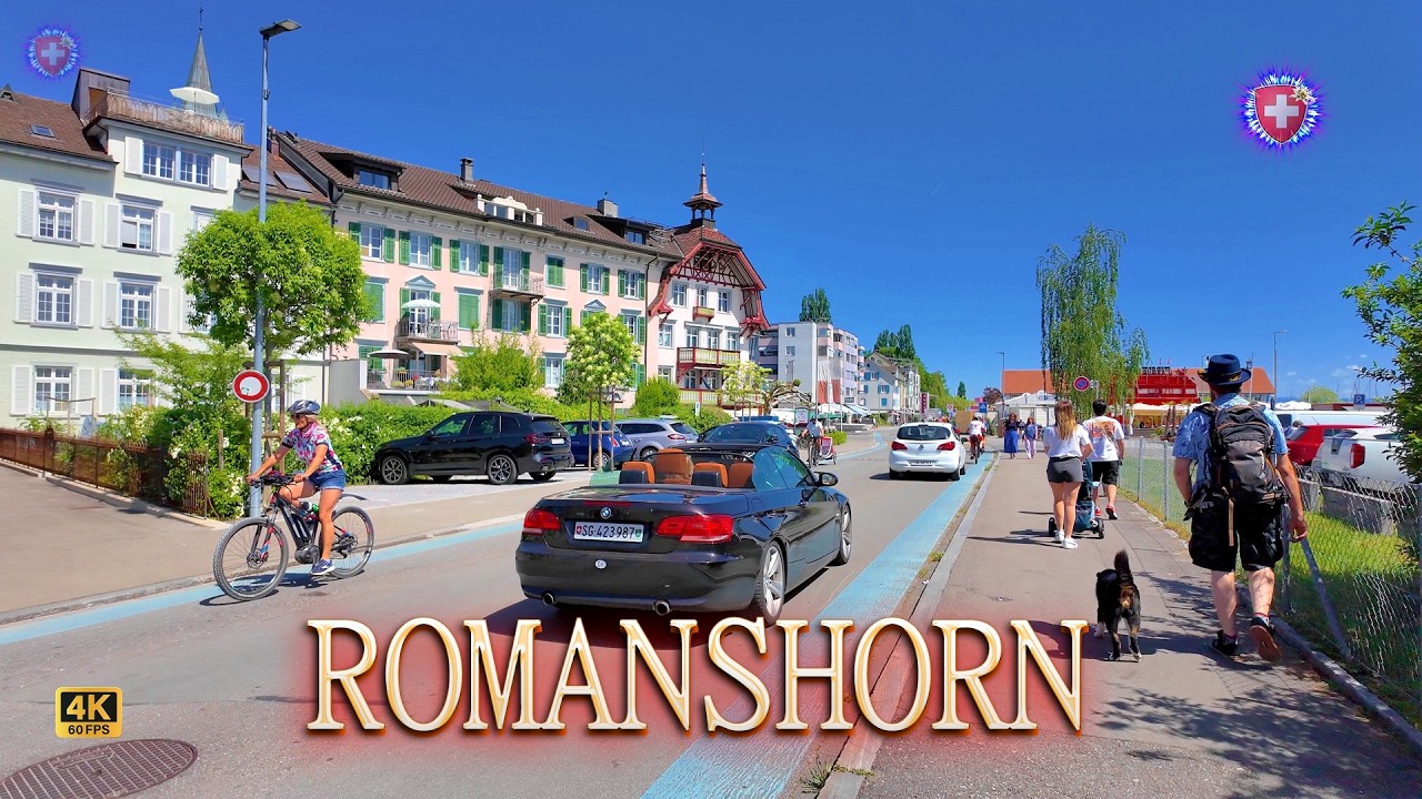 Romanshorn Harbor ✨ Lake CONSTANCE SWITZERLAND 4K Walking tour in romantic town