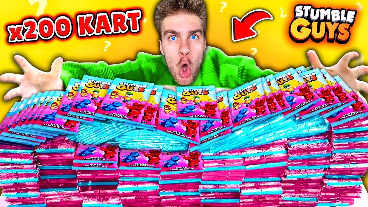 OTWIERAM 200x ⚠️ *NOWE KARTY* ✅ z STUMBLE GUYS 🃏 za 750 ZŁ 🤑(75x PACZEK) 🎁 OPENING z WŁOCH! 🇮🇹