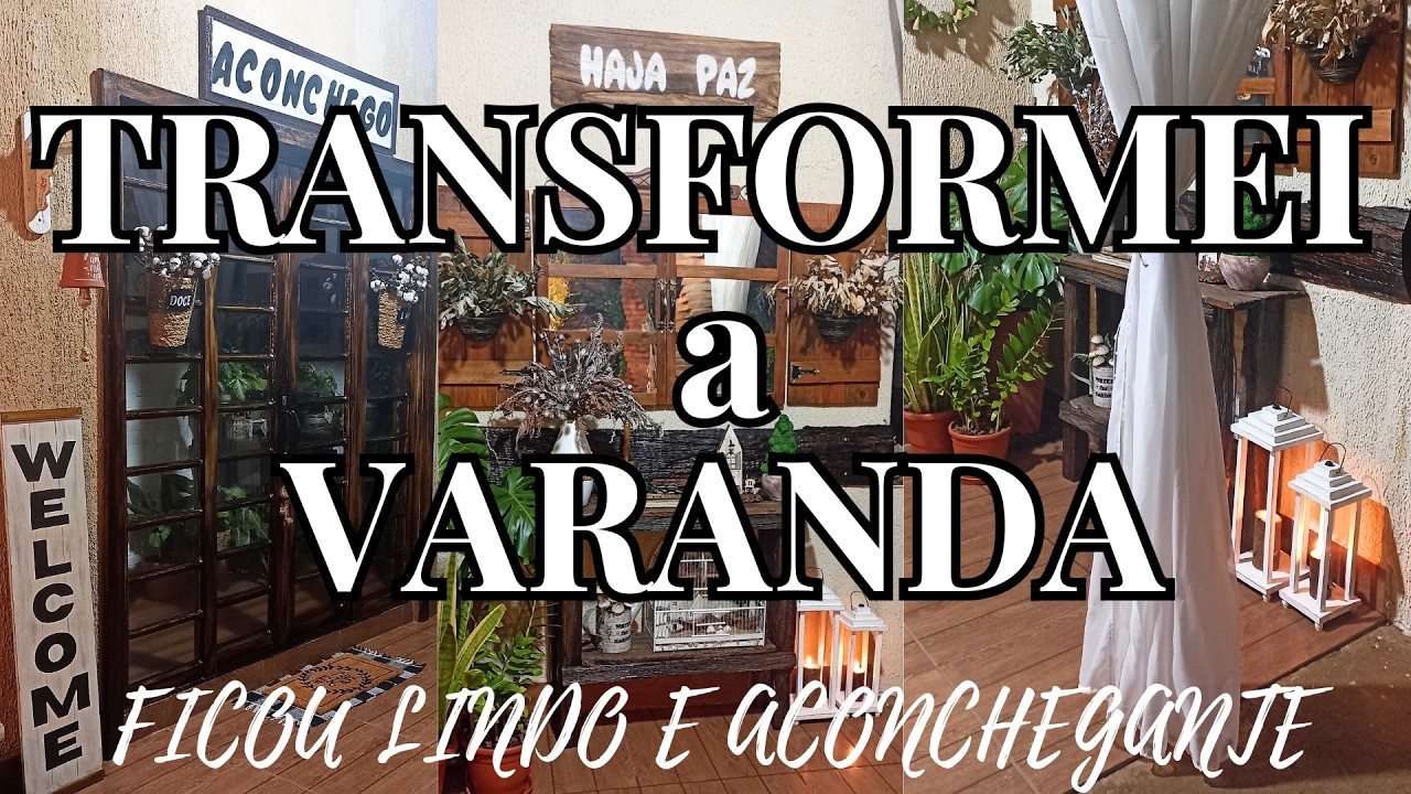 TRANSFORMEI A VARANDA GASTANDO QUASE NADA / MUITA COISA NESSE VÍDEO /RUSTIC DECOR / DIKINHA DIY