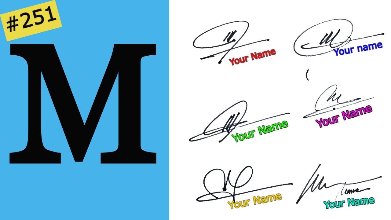 M signature style | Letter m signature style | Signature style of my name | Alphabet M signature