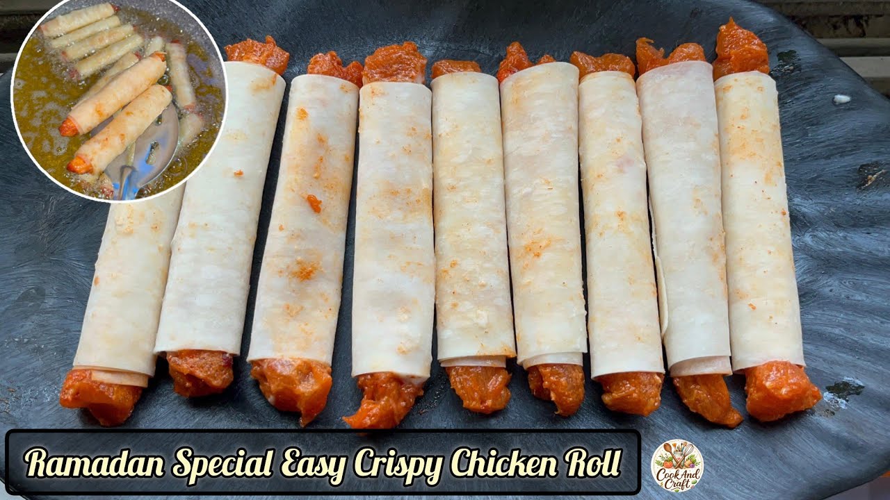 |Ramadan Special Easy Crispy Chicken Roll|🤤•Quick And Delicious Recipe•✨