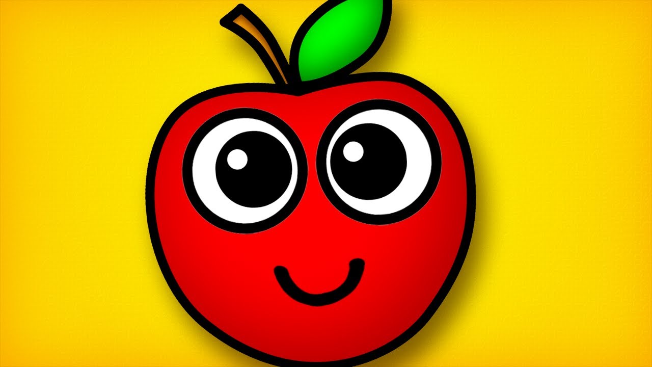 How to draw a Banana, an Apple, a Watermelon and a Strawberry!