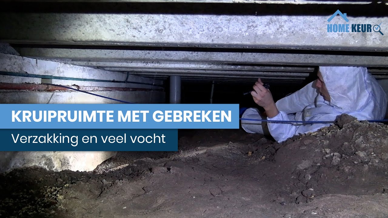 Kruipruimte met veel vocht aan de vloer + Verzakking van de grond - Homekeur