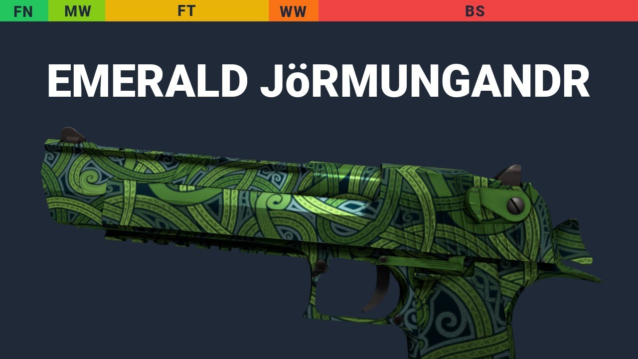 Desert Eagle Emerald J&ouml;rmungandr - Skin Float And Wear Preview