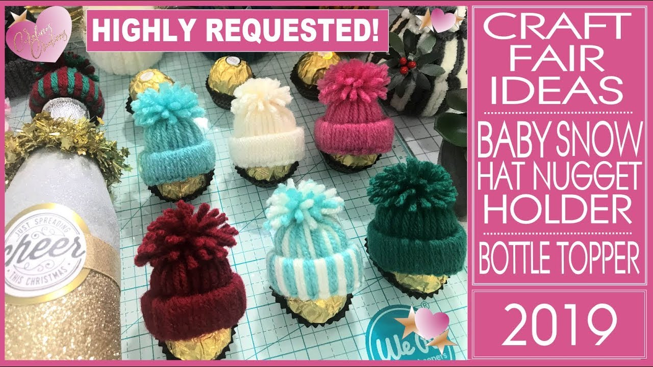 Craft Fair Ideas 2019 - DIY Baby Snow Hat Nugget Holder -  Inexpensive Christmas Gifts