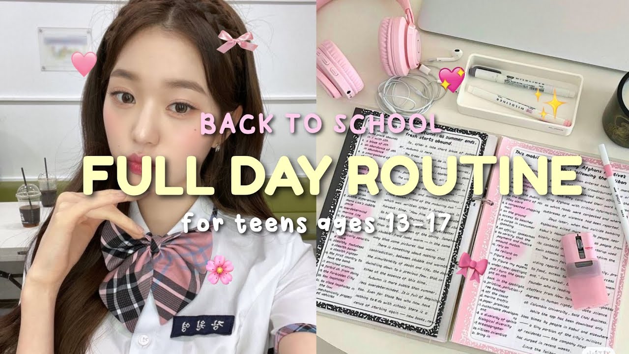 Full day routine for teens (Back to school)~step by step 🎒✨