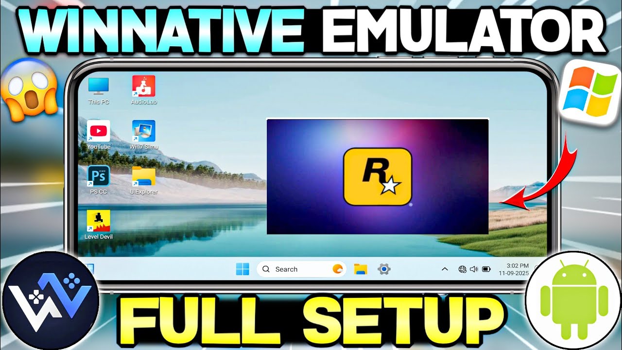 🔥 NEW WINDOWS EMULATOR FOR ANDROID : Winnative Emulator Full Setup Guide | Play Pc Games On Mobile