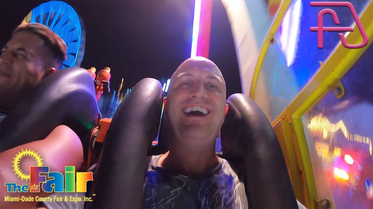 SPEED / MACH 3 - KMG Ride Gets STUCK! - POV @60fps at Miami-Dade County Fair