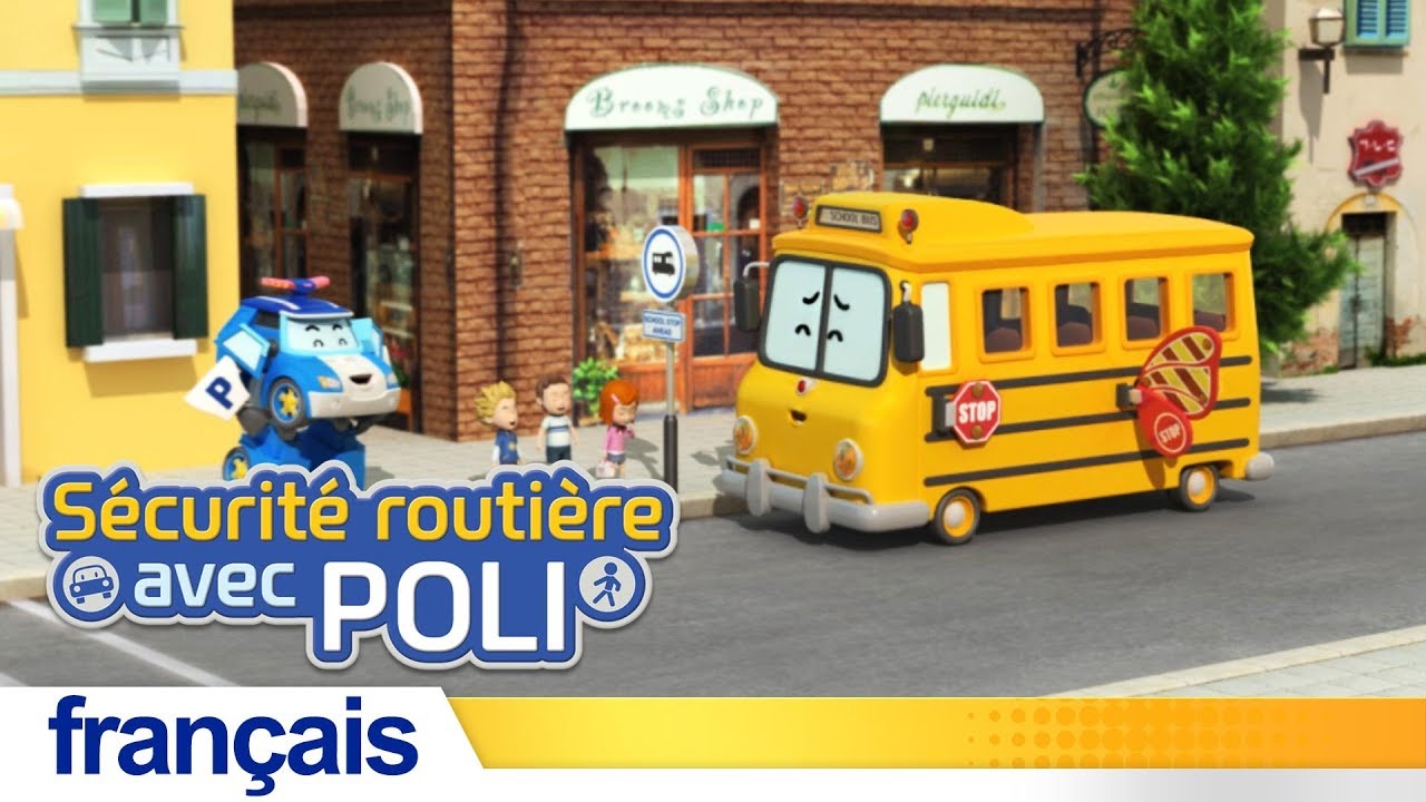 Sécurité routière avec Poli | #03.La sécurité dans le bus scolaire