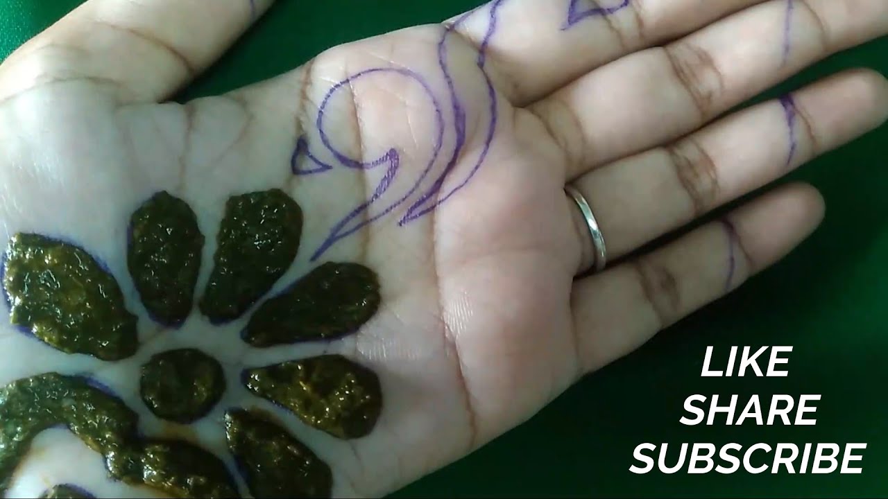மருதாணி|#ARABIC MEHENDI | #SIMPLE HEENA DESIGN| #SHALZZZZZKALAIOVIYAM