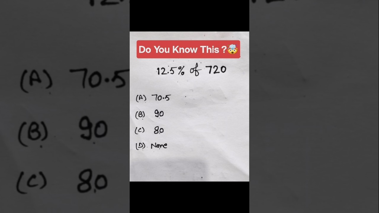 Percentage Trick in Seconds 🤯 | Must-Know for Exams #shorts #maths #Percentage