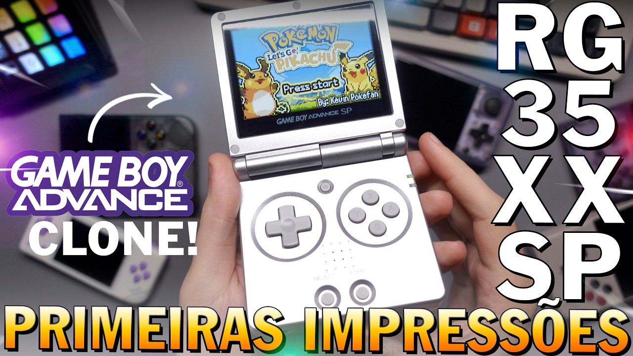 RG35XX SP! novo CLONE do GBA SP com TEMA de SWITCH! Análise do 1º Console Portátil FLIP da Anbernic!