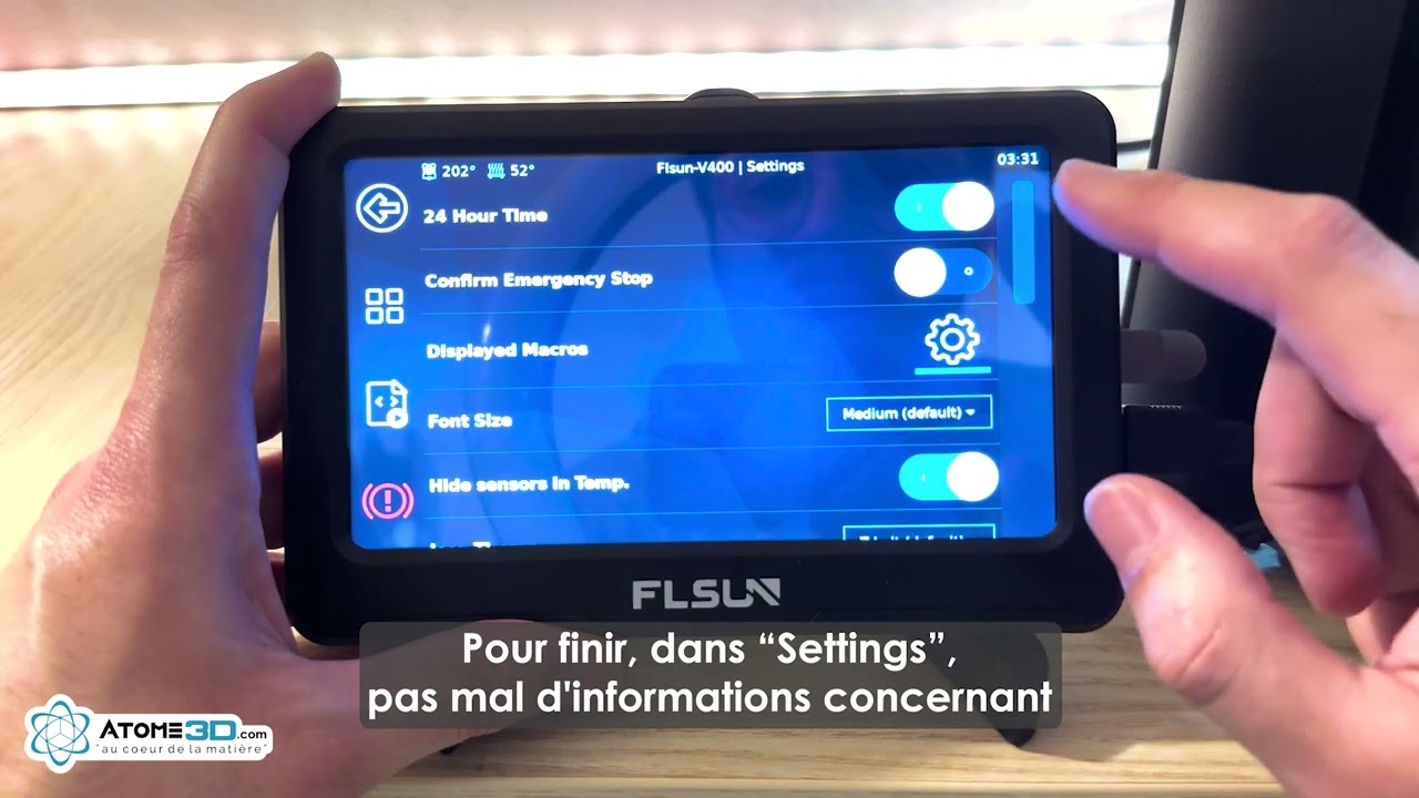 Tuto: Flsun V400 - Comment utiliser l'interface Klipper sur le Speeder Pad? | Atome3D