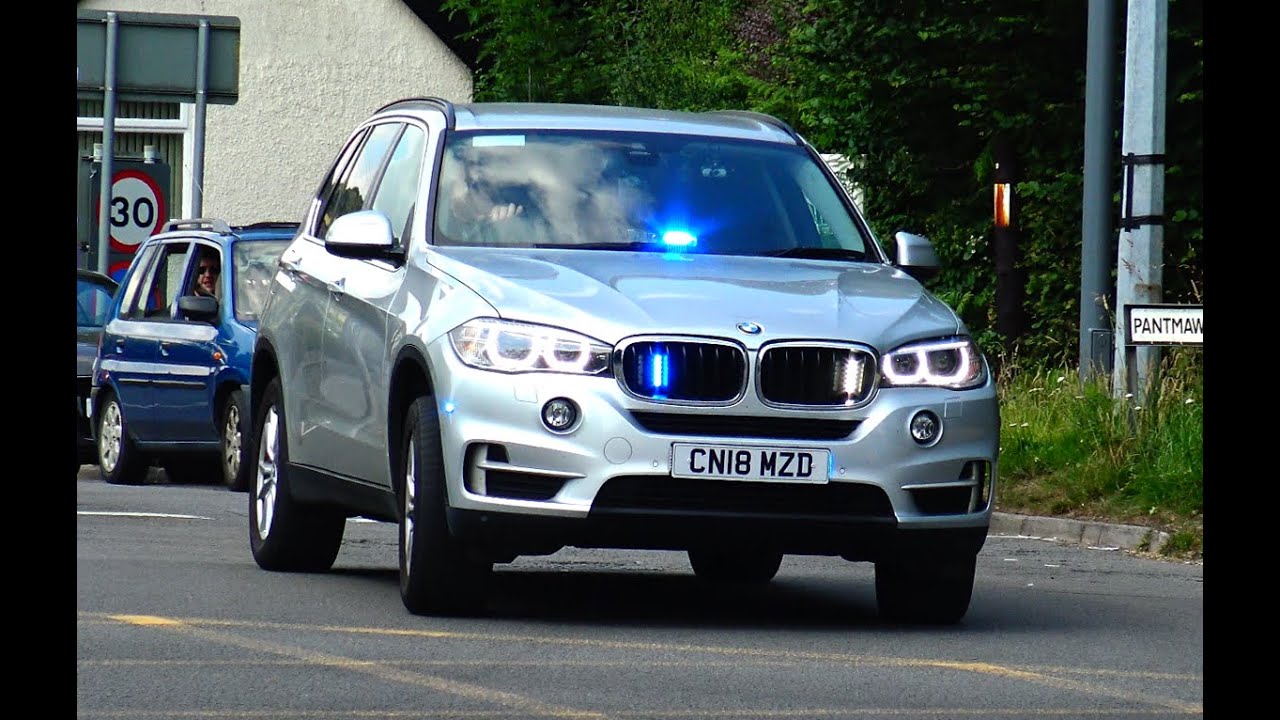 BULLHORN! - Unmarked Police ARV Responding + Emergency Vehicles Responding in South Wales