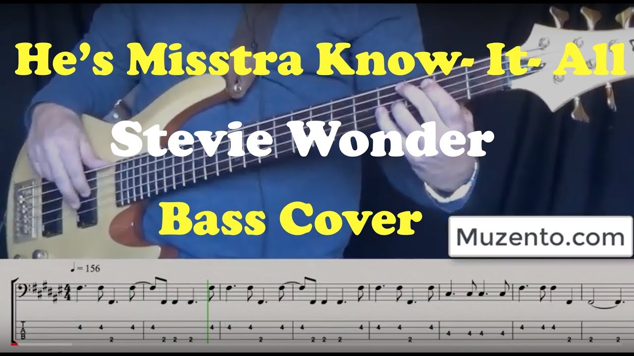 He's Misstra Know-It-All - Stevie Wonder - Bass Cover