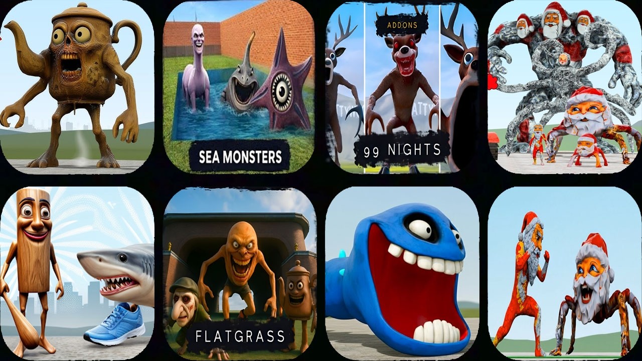 Nextbots In Playground Mod NEW HUNGRY WORM VS TUNG TUNG SAHUR,ITALIAN BRAINROT In Sandbox In Space