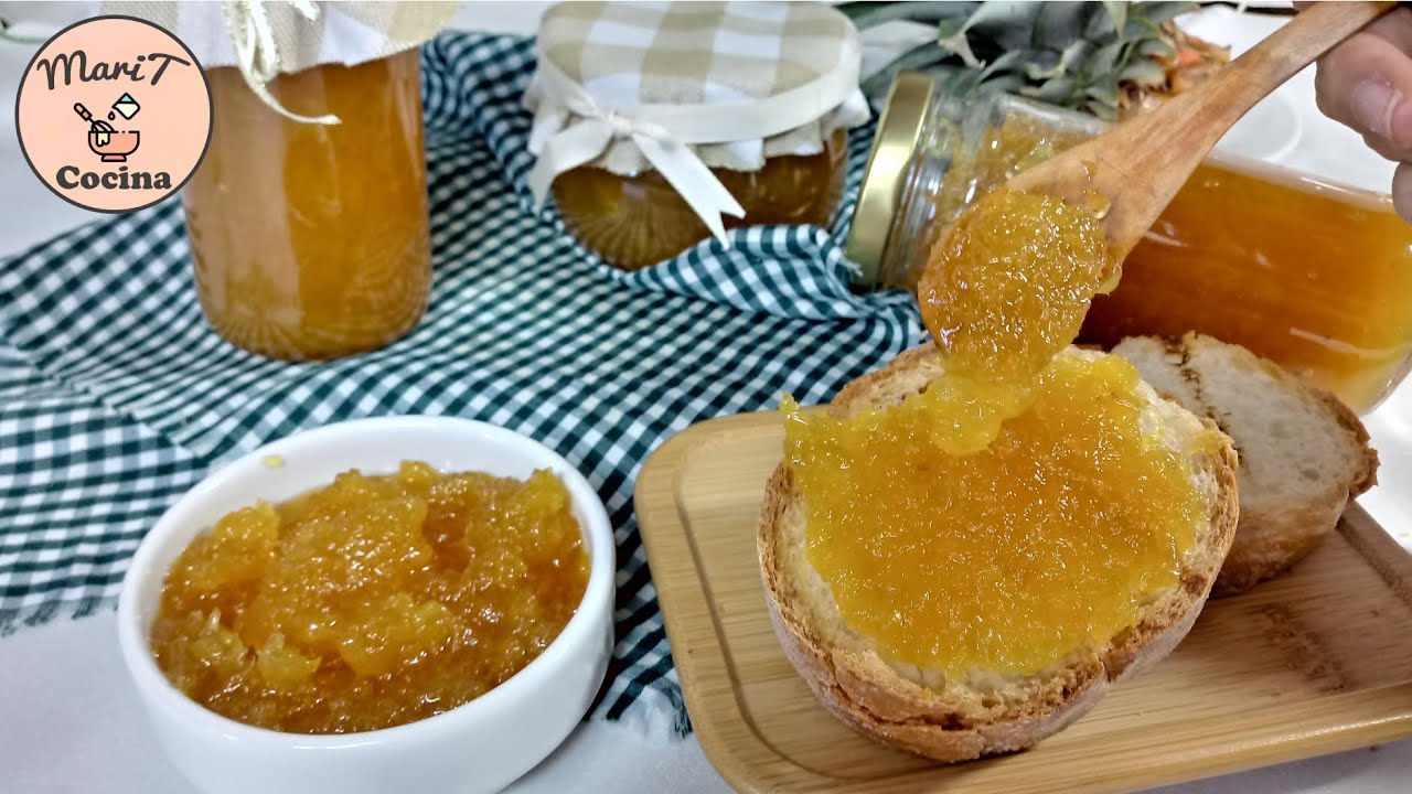 MERMELADA DE PIÑA Casera  | Receta Muy Fácil y Natural  | Deliciosa MariTCocina