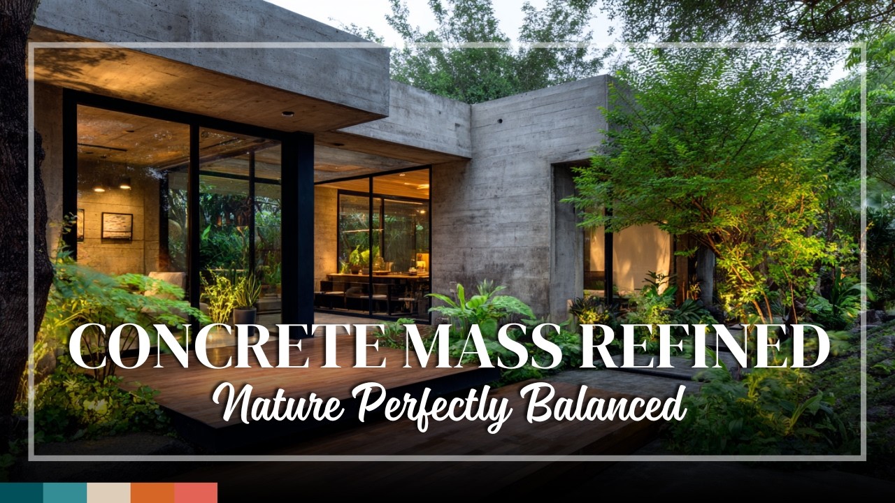 Brutalist Concrete Homes in Nature – Architectural Power Balanced by Subtle Refinement