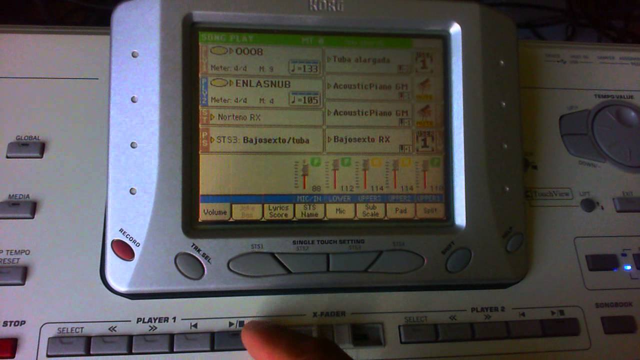 tutorial para cargar y reproducir una secuencia midi en un teclado korg pa2xpro y pa800