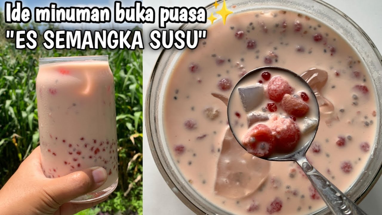 RESEP MINUMAN INI COCOK UNTUK BUKA PUASA ‼️ || ES SEMANGKA SUSU✨