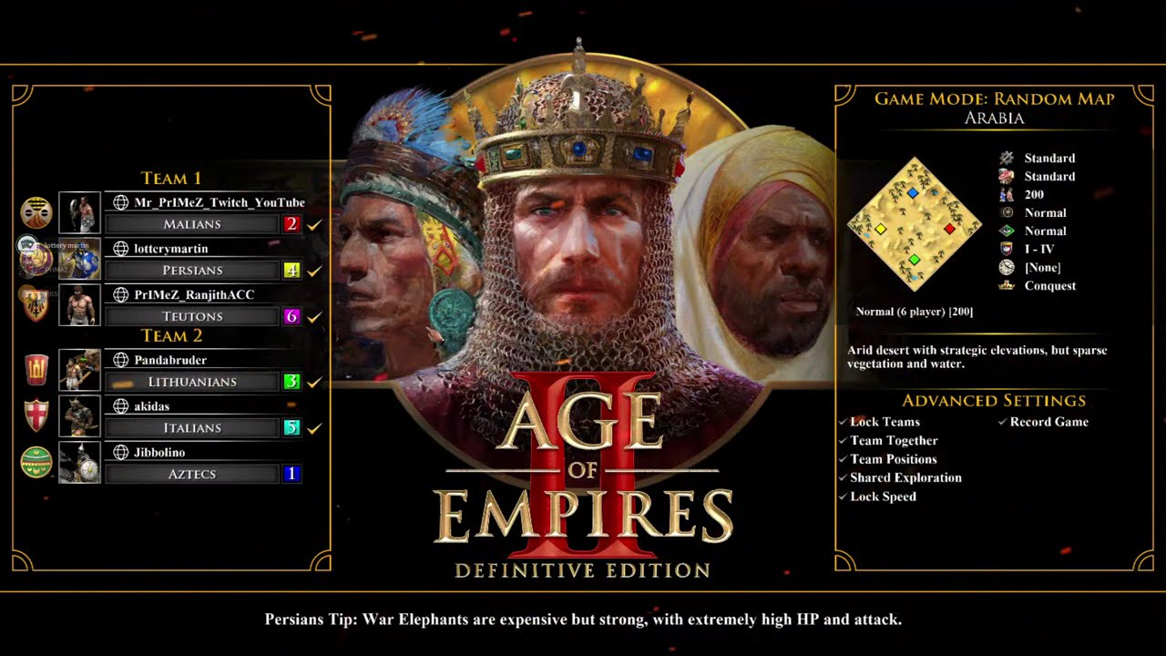 AOE2DE 1300+ 9/2/26 Evening