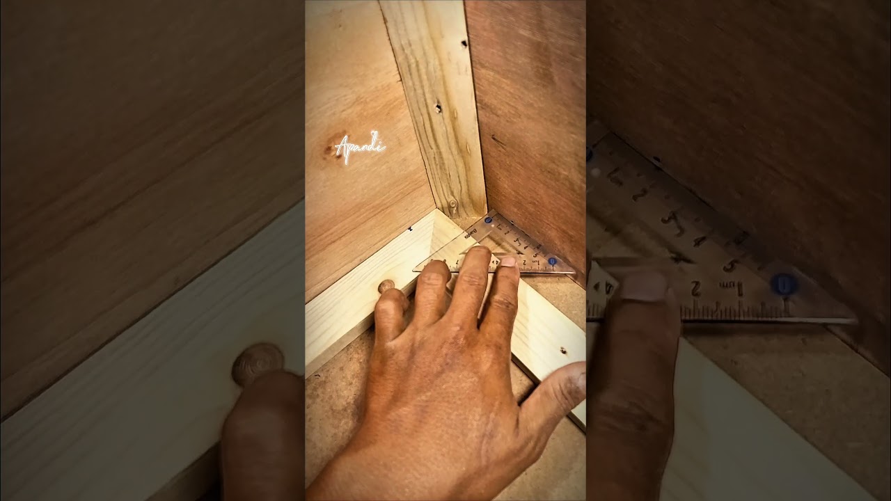 Installing a wooden joint meeting at an angle that is not elbowed 
