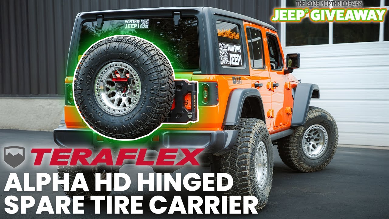 Установка навесного кронштейна запасного колеса Teraflex Alpha HD для Jeep Wrangler JL
