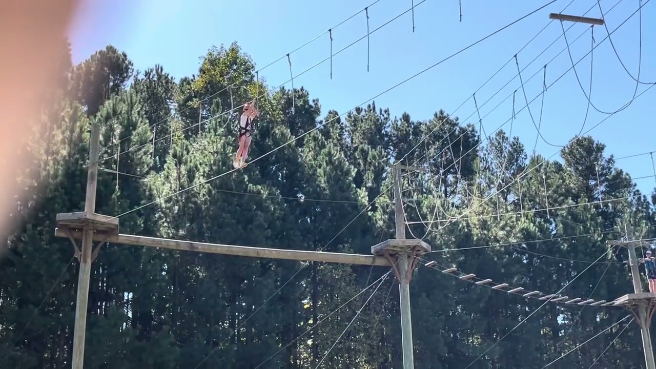 Gabrien on ropes course at US National White Water Center