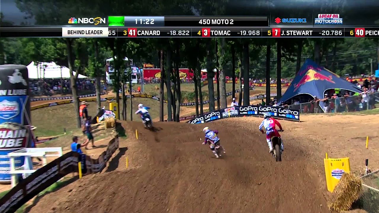 Budds Creek 450 Moto 2: Stewart vs. Tomac vs. Canard