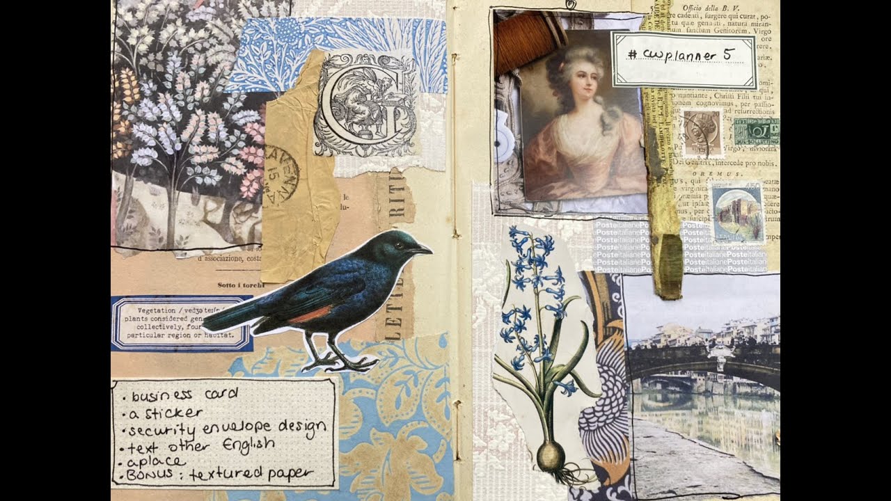 Craft with me | 5 prompt weekly collage challenge 2021 #cwplanner5 | Margarete Miller