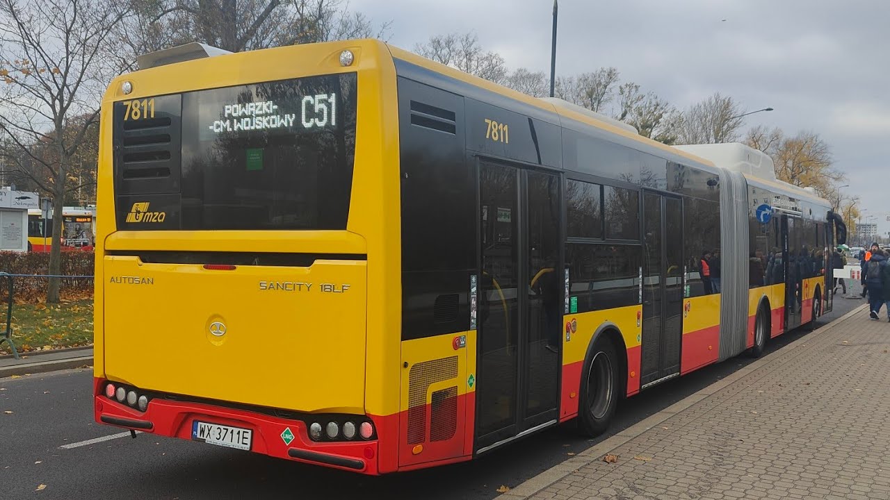 Linia C51 - Autosan Sancity M18LF LNG #7811 ( MZA Warszawa )