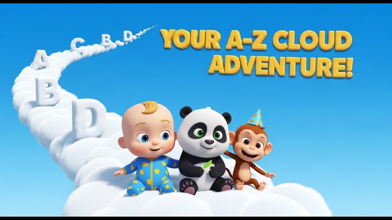 Preschool Learning: A-Z Cloud Rhyme | Fun & Gentle Educational Song for Toddlers