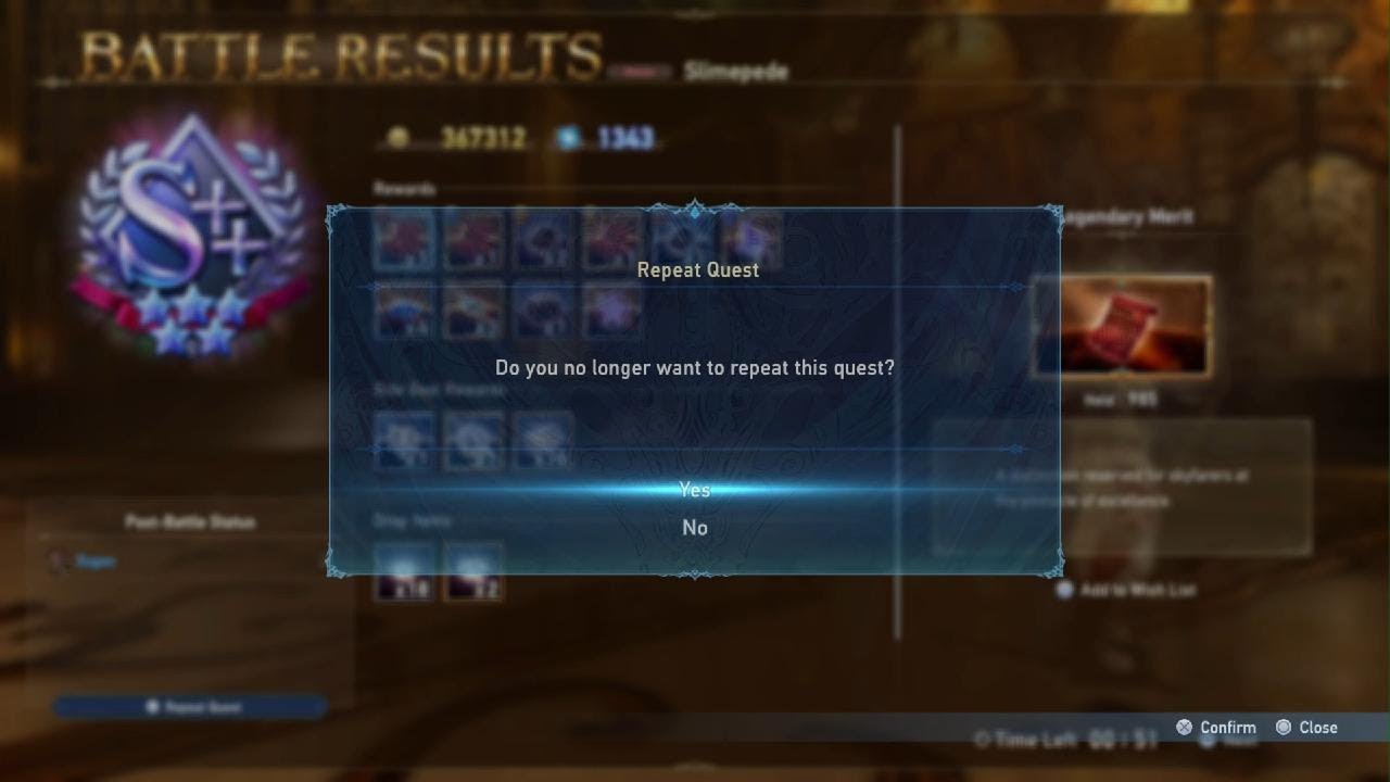 Granblue Fantasy: Relink Slimepede Eugen max out and Rackam max out