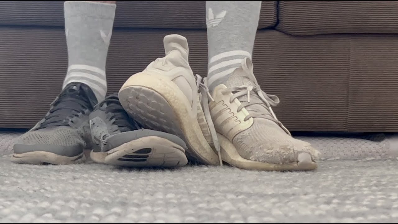 Wearing Trashed Adidas Boost And Nike Free, With some Stomping