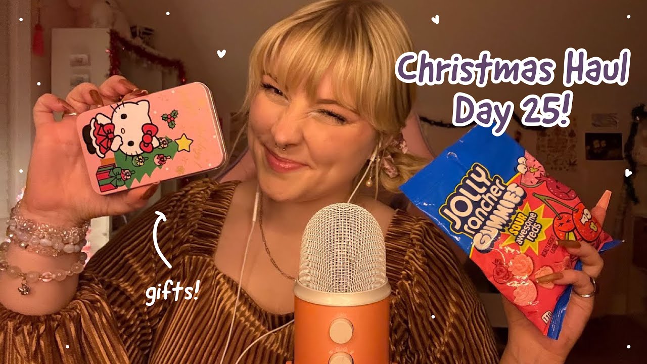 ASMR Christmas Present Haul 🎁🎄Tapping, Scratching, and Rambling✨ Day 25 of ASMR!🎅🏻