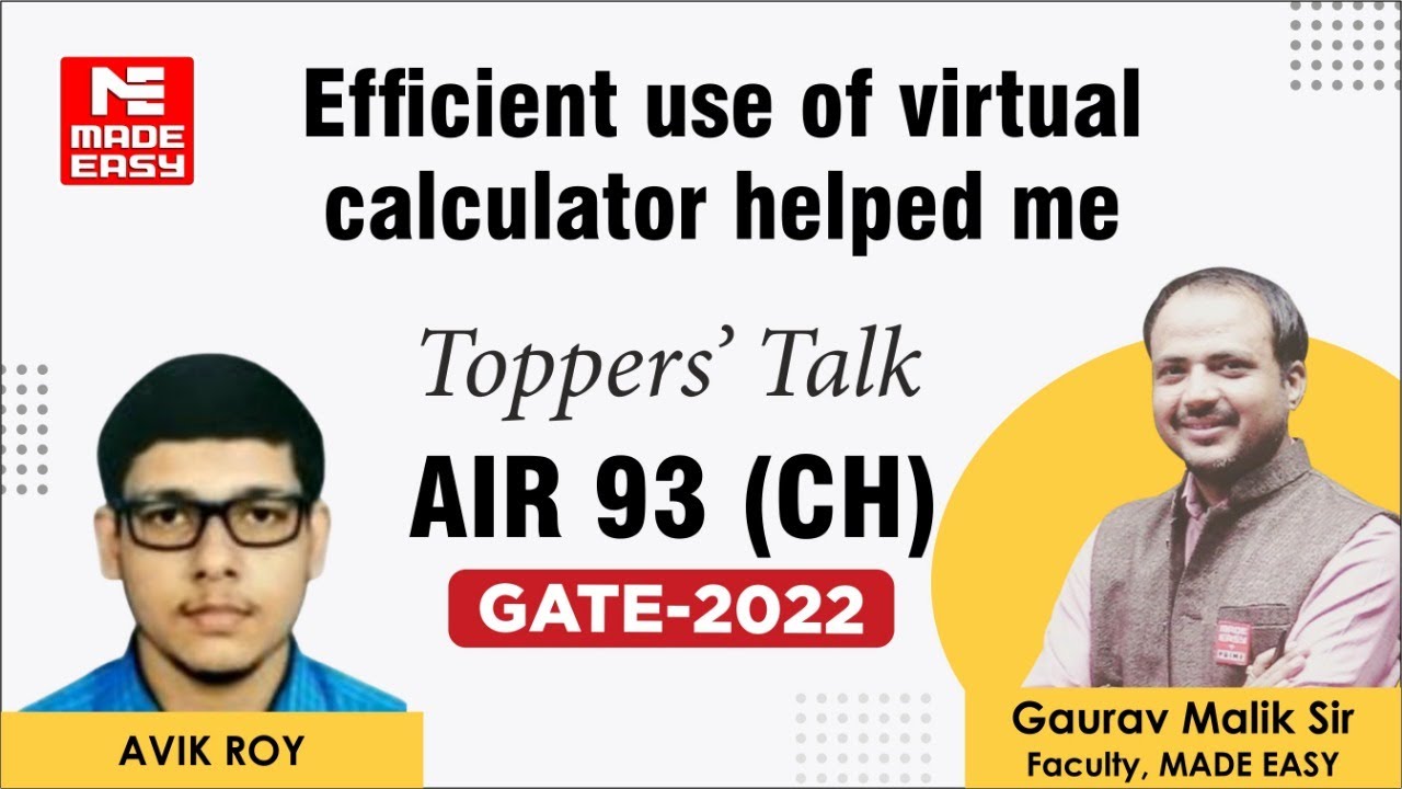 GATE 2022 Topper | Chemical Engineering | CH | Avik Roy | AIR-93 | Toppers' Talk | MADE EASY Student